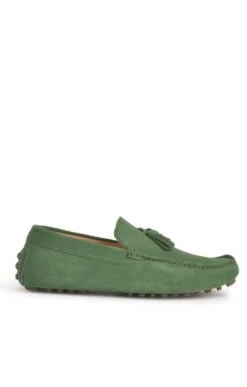 Men's Suede Driving Shoe -Best Fashion Shoes Shop TA23230GREEN 1