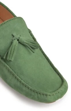 Men's Suede Driving Shoe -Best Fashion Shoes Shop TA23230GREEN 2