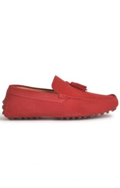 Men's Suede Driving Shoe -Best Fashion Shoes Shop TA23230RED 1