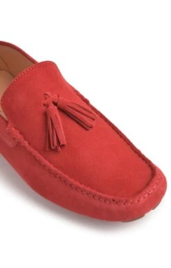 Men's Suede Driving Shoe -Best Fashion Shoes Shop TA23230RED 2
