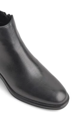 Ladies Buckle Ankle Boot -Best Fashion Shoes Shop TA23240BLACKLTHR 2