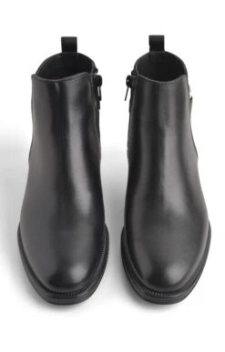 Ladies Buckle Ankle Boot -Best Fashion Shoes Shop TA23240BLACKLTHR 4