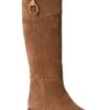 Ladies Tall Boot With Buckle -Best Fashion Shoes Shop TA23242TANSUEDE