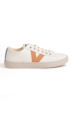 Ladies Berlin Lona Canvas Print Sneaker -Best Fashion Shoes Shop TA23300ORANGE 1