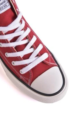 Ladies Tribu Tall Canvas Baseball Boot -Best Fashion Shoes Shop TA23305RED 2