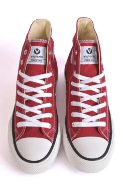 Ladies Tribu Tall Canvas Baseball Boot -Best Fashion Shoes Shop TA23305RED 4