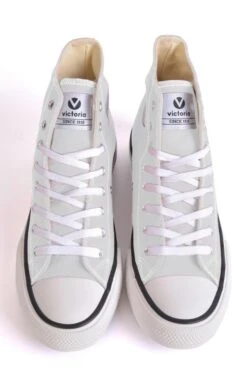 Ladies Tribu Tall Canvas Baseball Boot -Best Fashion Shoes Shop TA23305WHITE 4