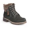 Ladies Knit Trim Waterproof Boot -Best Fashion Shoes Shop TA23422OLIVE