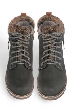 Ladies Knit Trim Waterproof Boot 27 Ladies Knit Trim Waterproof Boot -Best Fashion Shoes Shop TA23422OLIVE 4