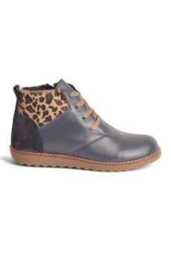 Ladies Animal Trim Desert Boot 19 Ladies Animal Trim Desert Boot -Best Fashion Shoes Shop TA23423NAVY 1