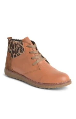 Ladies Animal Trim Desert Boot