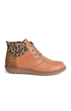Ladies Animal Trim Desert Boot 23 Ladies Animal Trim Desert Boot -Best Fashion Shoes Shop TA23423TAN 1