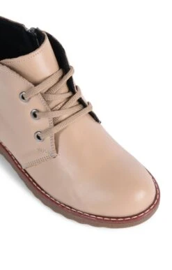 Ladies Leather Desert Boot -Best Fashion Shoes Shop TA23571BEIGE 3