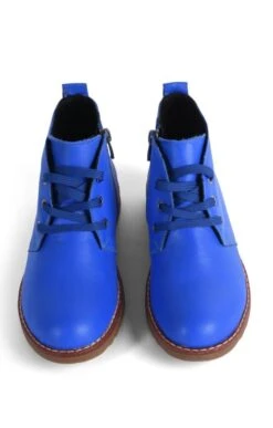 Ladies Leather Desert Boot -Best Fashion Shoes Shop TA23571BLUE 4