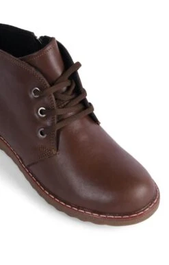 Ladies Leather Desert Boot -Best Fashion Shoes Shop TA23571BROWN 3