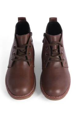 Ladies Leather Desert Boot -Best Fashion Shoes Shop TA23571BROWN 4