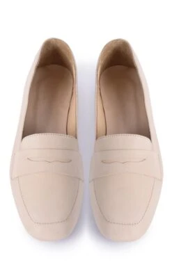 Ladies Casual Leather Moccasins -Best Fashion Shoes Shop TA23573BEIGE 4