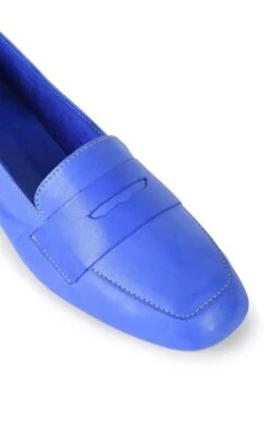 Ladies Casual Leather Moccasins -Best Fashion Shoes Shop TA23573BLUE 2
