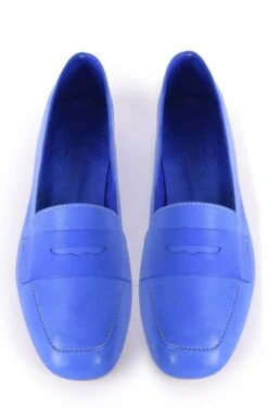 Ladies Casual Leather Moccasins -Best Fashion Shoes Shop TA23573BLUE 4