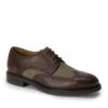 British Pure New Wool Tweed Brogue Shoe -Best Fashion Shoes Shop TA23640DKBRNGRNLOVAT