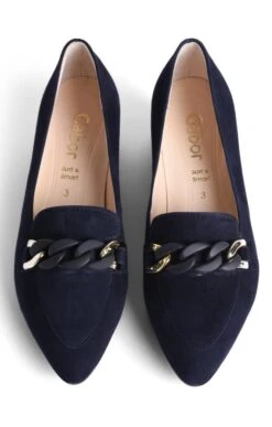Ladies Gabor Mid Heel Chain Suede Shoe -Best Fashion Shoes Shop TA23681ATLANTIC 4