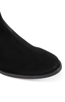 Tall Suede Boots With Tassel -Best Fashion Shoes Shop TA35010BLACK 2 1