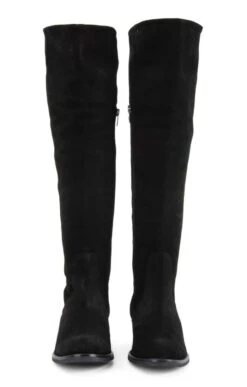 Tall Suede Boots With Tassel -Best Fashion Shoes Shop TA35010BLACK 5