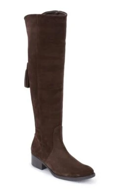 Tall Suede Boots With Tassel