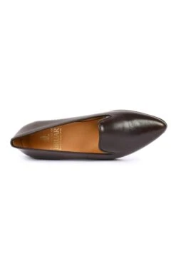 Leather Pointed Loafer -Best Fashion Shoes Shop TA77773DKBROWN 1