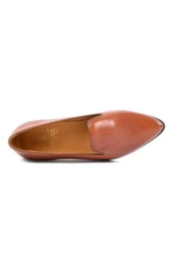 Leather Pointed Loafer -Best Fashion Shoes Shop TA77773TAN 1