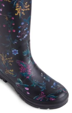 Ladies Joules Printed Wellies -Best Fashion Shoes Shop TA89120BLACKBOTANICAL 2