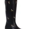 Ladies Joules Printed Wellies 2 Ladies Joules Printed Wellies -Best Fashion Shoes Shop TA89120BLACKMETALLICBEES