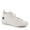 Ladies Coast Pump Mid Canvas Trainers -Best Fashion Shoes Shop TA89260WHITE
