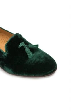 Mens Velvet Tassel Slipper -Best Fashion Shoes Shop TA99140DARKGREEN 3 1