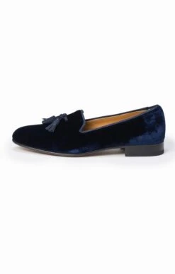 Mens Velvet Tassel Slipper 24 Mens Velvet Tassel Slipper -Best Fashion Shoes Shop TA99140NAVY 1