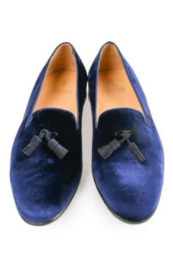 Mens Velvet Tassel Slipper 27 Mens Velvet Tassel Slipper -Best Fashion Shoes Shop TA99140NAVY 4