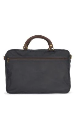Barbour Wax Leather Briefcase -Best Fashion Shoes Shop TB00235NAVY 2