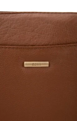 Ladies Zip Top Cross Body Bag -Best Fashion Shoes Shop TB00405CHESTNUT 3