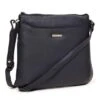 Ladies Zip Top Cross Body Bag -Best Fashion Shoes Shop TB00405NAVY