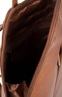 Ladies Front Zip Rucksack -Best Fashion Shoes Shop TB00408CHESTNUT 4