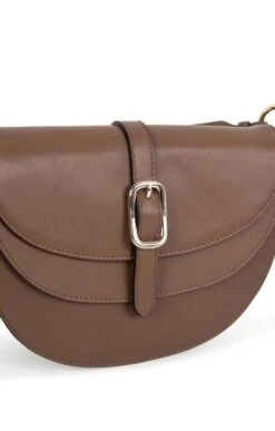 Ladies Double Layer Saddle Bag -Best Fashion Shoes Shop TB00472STONE 2