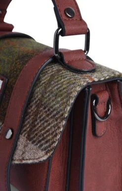 Mini Harris Tweed Satchel -Best Fashion Shoes Shop TB02013CHESTNUTTTN 2