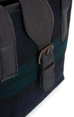 Tweed Tote Bag -Best Fashion Shoes Shop TB02301BLACKWATCH 2