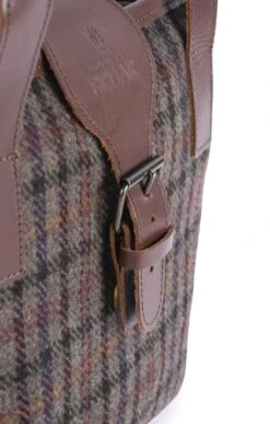 Tweed Tote Bag -Best Fashion Shoes Shop TB02301CHESTNUTPINECHECK 3