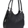 Ladies Slouchy Zip Top Bag -Best Fashion Shoes Shop TB04123BLACK