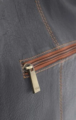 Ladies Slouchy Zip Top Bag -Best Fashion Shoes Shop TB04123BLACKCHESTNUT 2