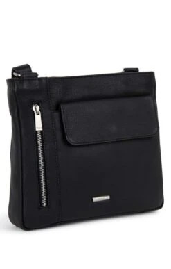 Ladies Zipped Cross Body Bag -Best Fashion Shoes Shop TB21003BLACK 2