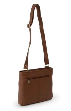 Ladies Zipped Cross Body Bag -Best Fashion Shoes Shop TB21003CHESTNUT 1