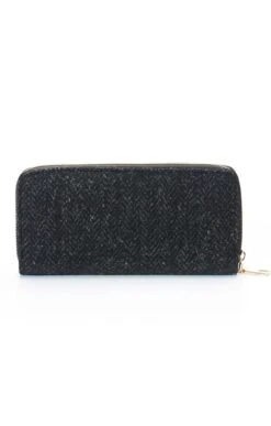 Ladies Harris Tweed Large Purse -Best Fashion Shoes Shop TB21084BLACKHB 1