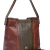 Ladies Gianni Conti Two Tone Shoulder Bag -Best Fashion Shoes Shop TB22120BROWNOLIVE